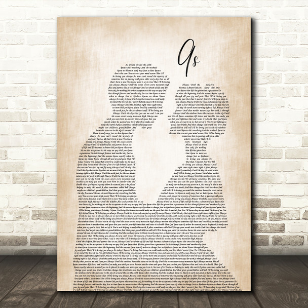 George Michael, Mary J. Blige As Man Lady Bride Groom Wedding Song Lyric Print