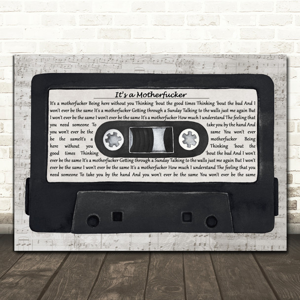 Eels It's a Motherfucker Music Script Cassette Tape Song Lyric Music Art Print