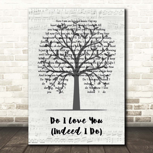 Frank Wilson Do I Love You (Indeed I Do) Music Script Tree Song Lyric Print