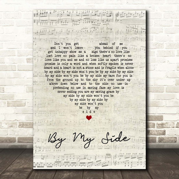 Ben Harper By My Side Script Heart Song Lyric Print