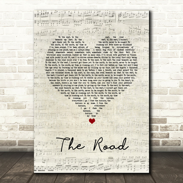Frank Turner The Road Script Heart Song Lyric Quote Music Print