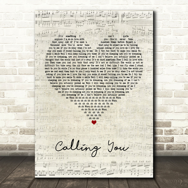 Blue October Calling You Script Heart Song Lyric Print