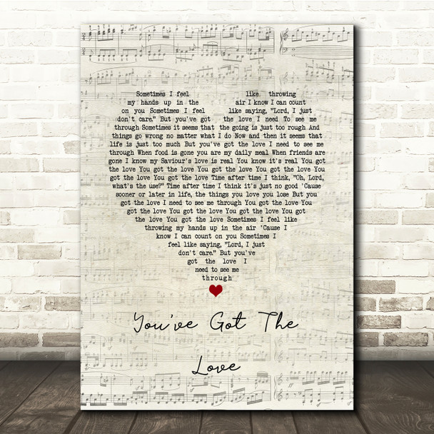 Florence + The Machine You've Got The Love Script Heart Song Lyric Print