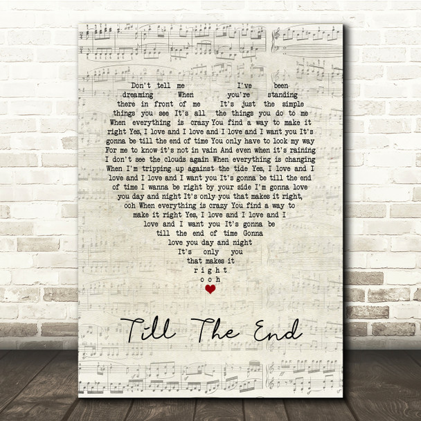 Jessie Ware Till The End Script Heart Song Lyric Print