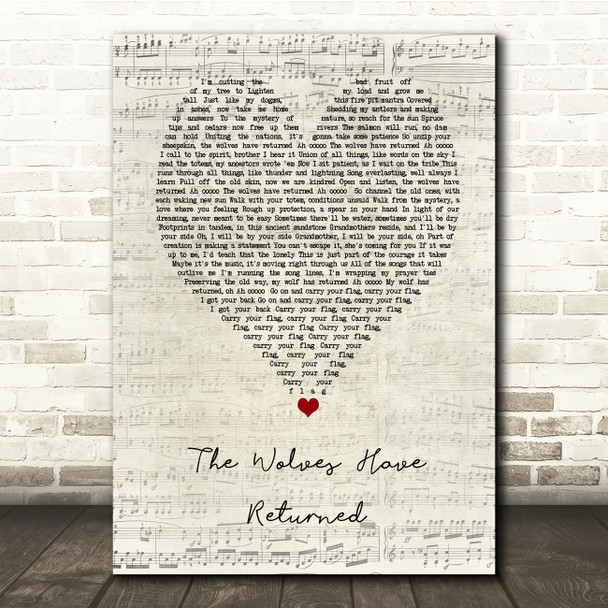 Nahko And Medicine For The People The Wolves Have Returned Script Heart Lyric Print