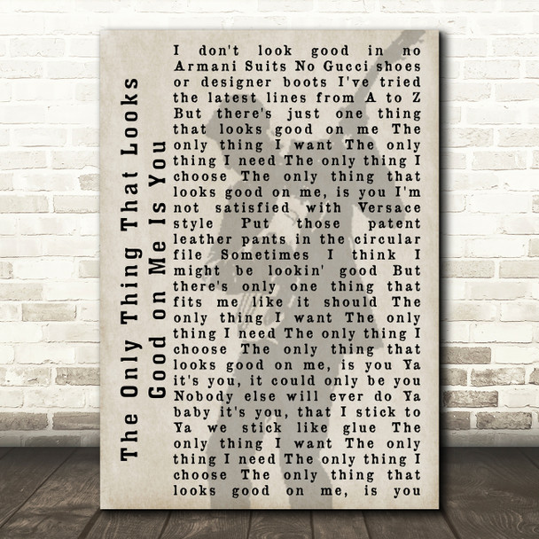 Bryan Adams The Only Thing That Looks Good on Me Is You Shadow Song Lyric Print