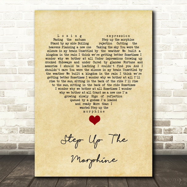 DMA'S Step Up The Morphine Vintage Heart Song Lyric Quote Music Print