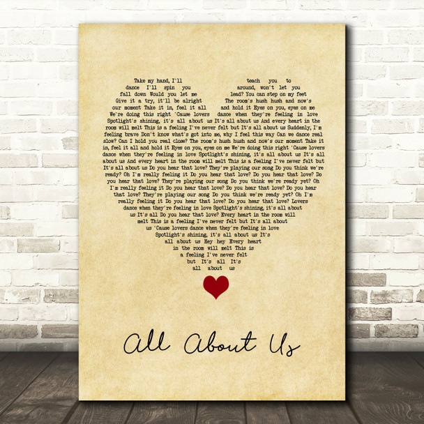 He Is We All About Us Vintage Heart Song Lyric Quote Music Print
