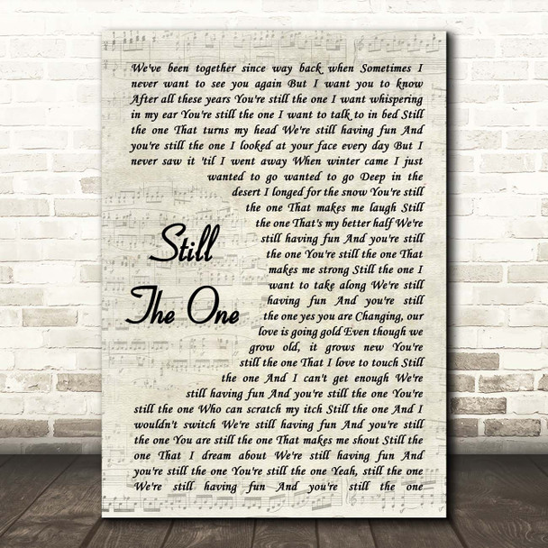 Orleans Still The One Vintage Script Song Lyric Print