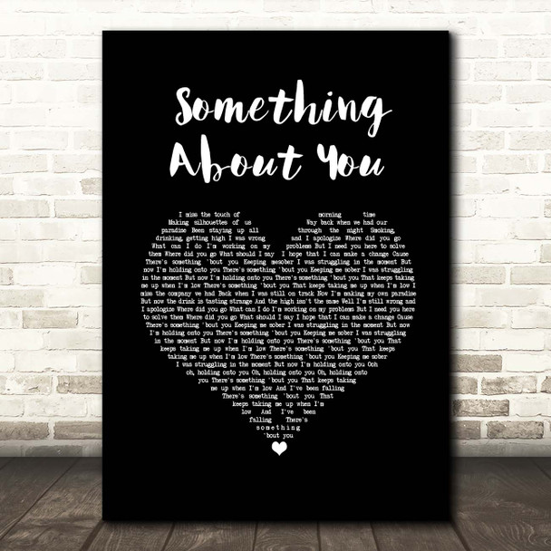 Rudimental & Elderbrook Something About You Black Heart Song Lyric Print