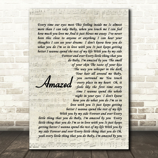 Lonestar Amazed Quote Song Lyric Print
