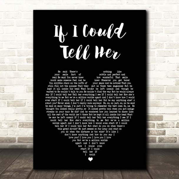 Ben Platt & Laura Dreyfuss If I Could Tell Her Black Heart Song Lyric Print