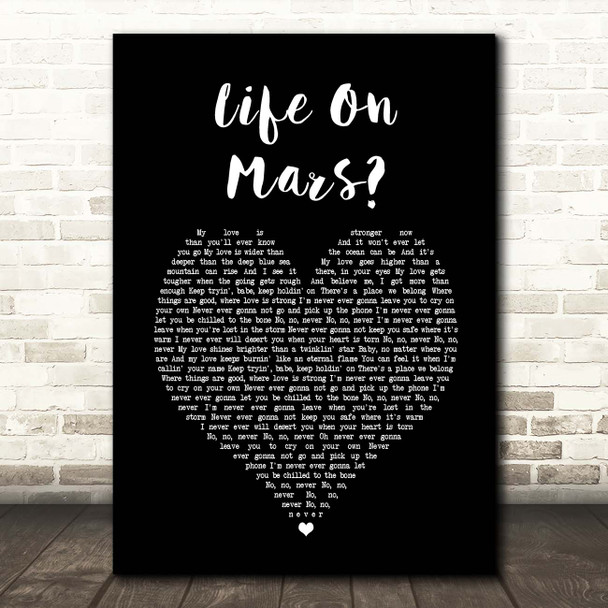 Texas Lightning No, No, Never Black Heart Song Lyric Print