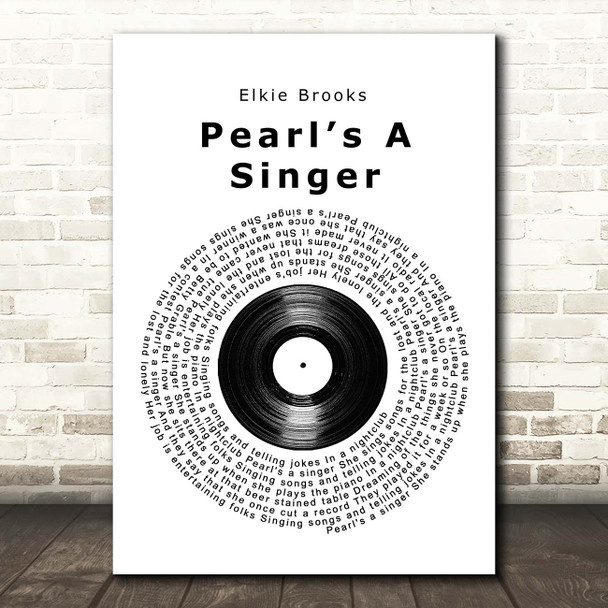Elkie Brooks Pearls A Singer Vinyl Record Song Lyric Print