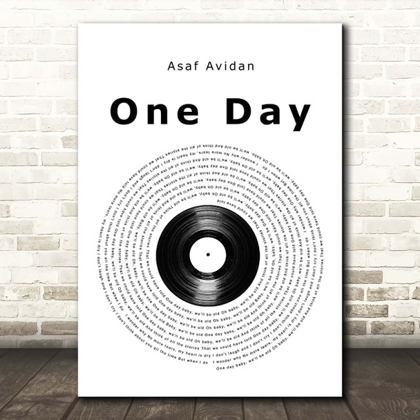Asaf Avidan One Day Vinyl Record Song Lyric Print