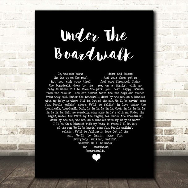 Bette Midler Under The Boardwalk Black Heart Song Lyric Print