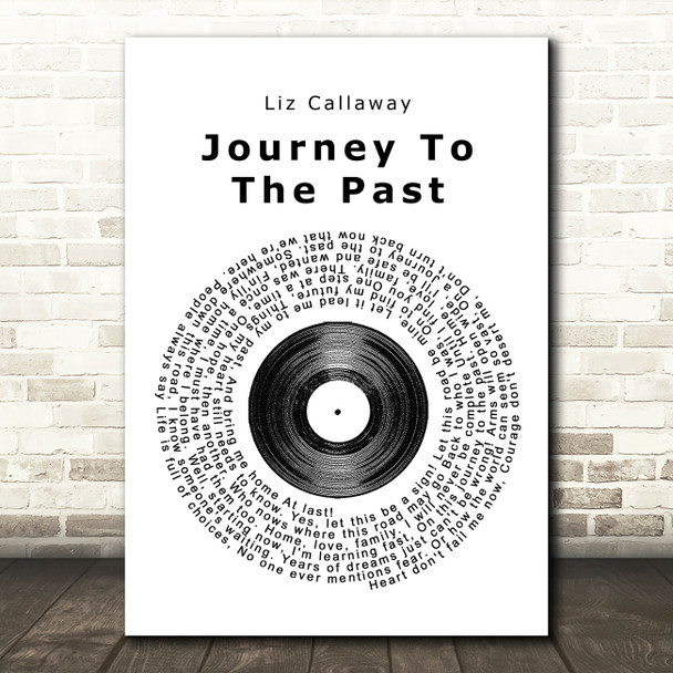Liz Callaway Journey To The Past Vinyl Record Song Lyric Quote Print