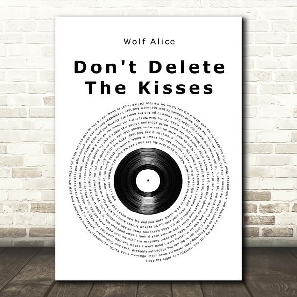 Wolf Alice Don't Delete The Kisses Vinyl Record Song Lyric Print