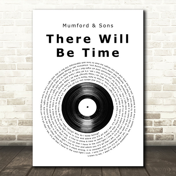 Mumford & Sons There Will Be Time Vinyl Record Song Lyric Music Art Print