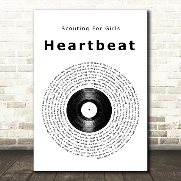 Scouting For Girls Heartbeat Vinyl Record Song Lyric Music Art Print