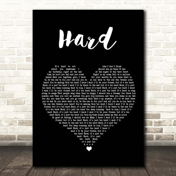 Why Don't We Hard Black Heart Song Lyric Print