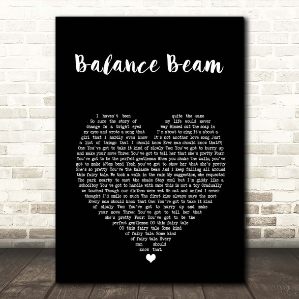 Blue October Balance Beam Black Heart Song Lyric Print