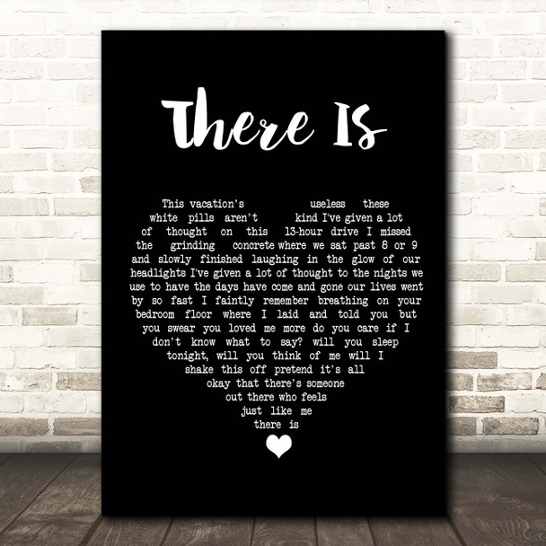 Boxcar Racer There Is Black Heart Song Lyric Print