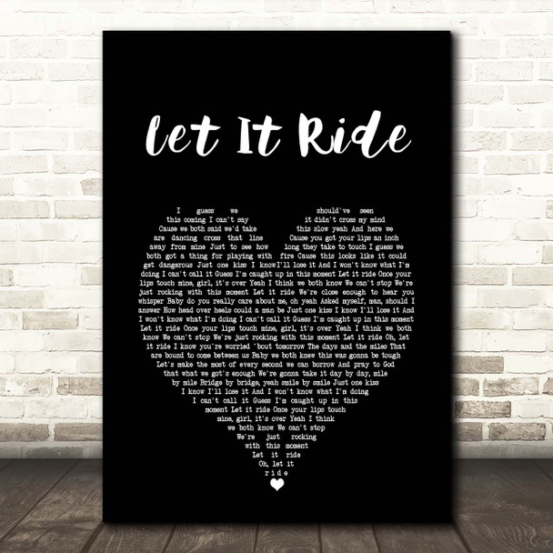 Brantley Gilbert Let It Ride Black Heart Song Lyric Print