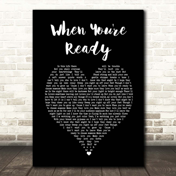 Brian Fallon When You're Ready Black Heart Song Lyric Print