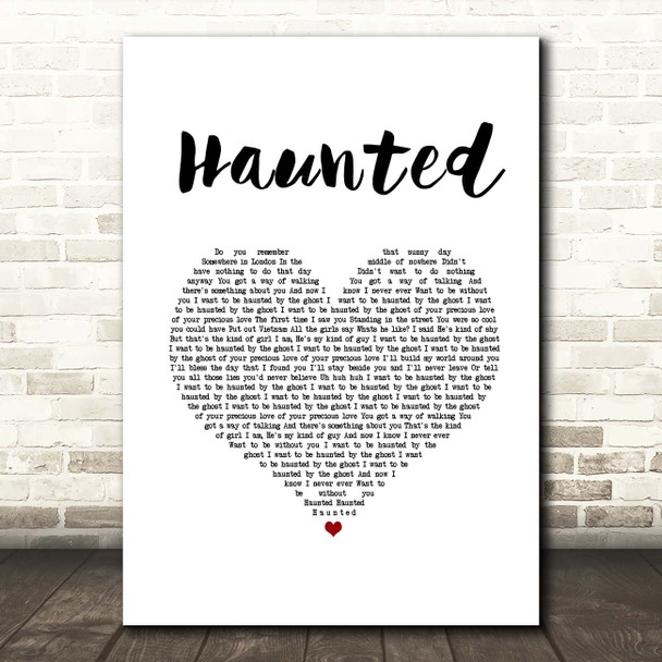 Shane MacGowan And The Popes With Sinead O'connor Haunted White Heart Song Lyric Print