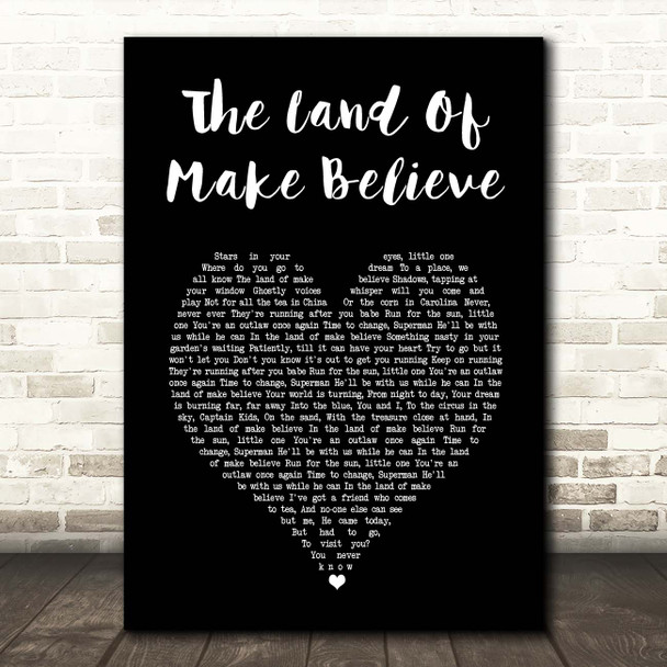 Buck Fizz The Land Of Make Believe Black Heart Song Lyric Print