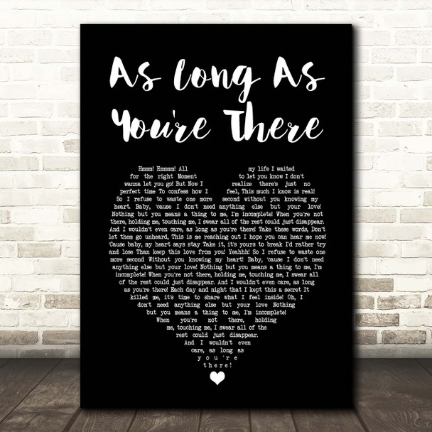 Charice As Long As You're There Black Heart Song Lyric Print