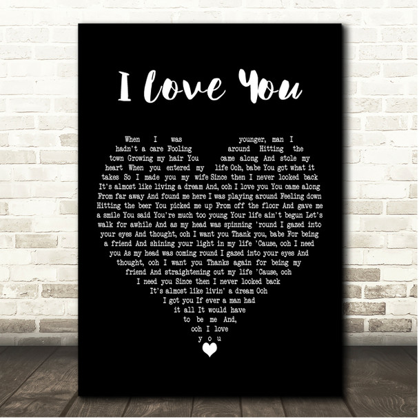 Climax Blues Band I Love You Black Heart Song Lyric Print