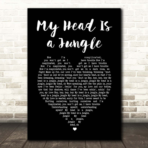Emma Louise, Wankelmut My Head Is a Jungle Black Heart Song Lyric Print
