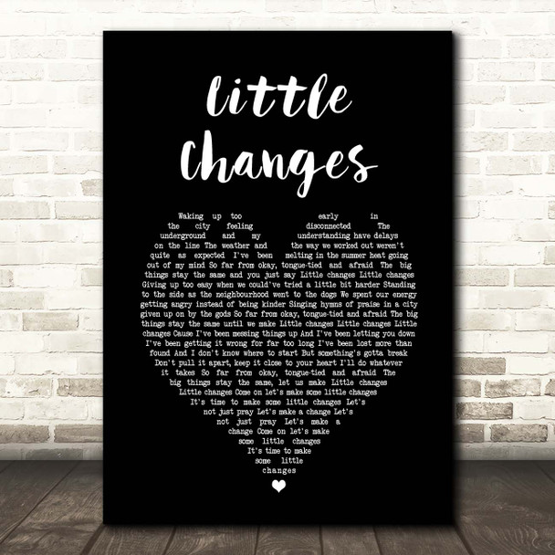 Frank Turner Little Changes Black Heart Song Lyric Print