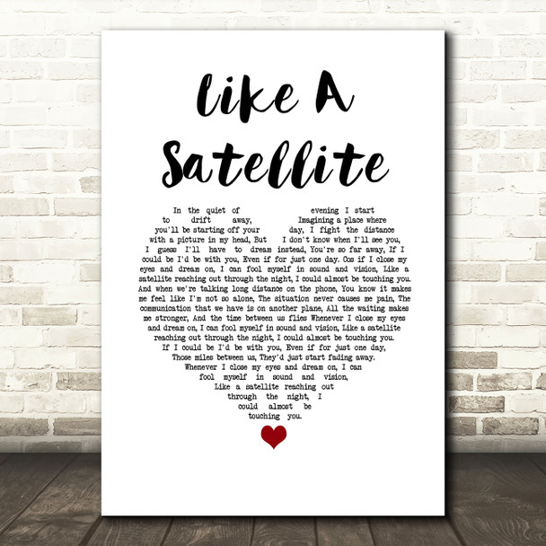 Thunder Like A Satellite White Heart Song Lyric Quote Music Print