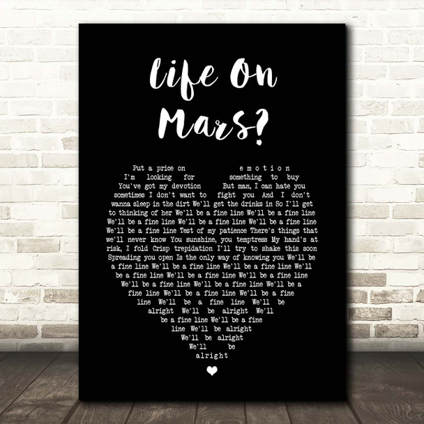 Harry Styles Fine Line Black Heart Song Lyric Print