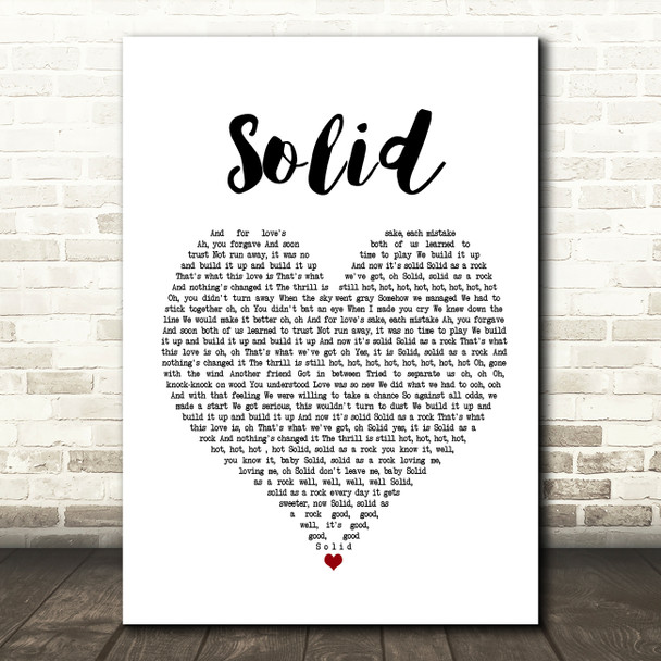 Ashford & Simpson Solid Heart Song Lyric Print
