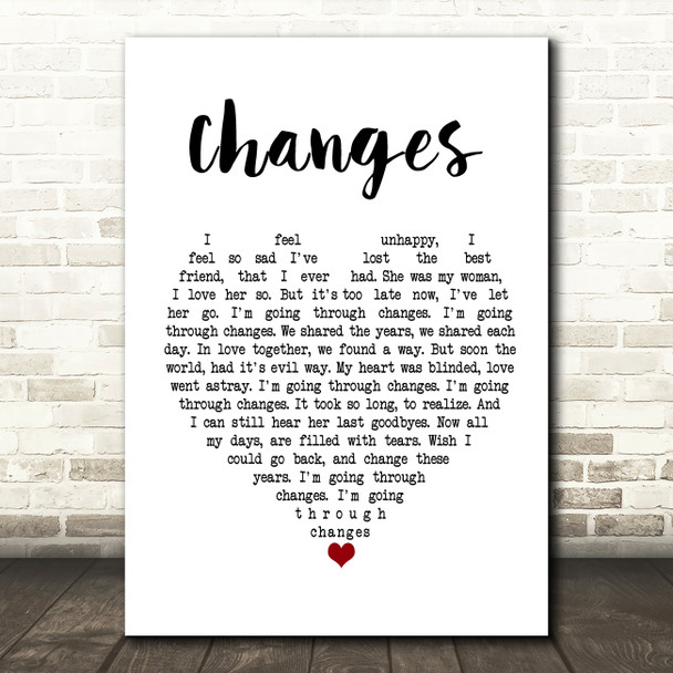 Black Sabbath Changes Heart Song Lyric Quote Print