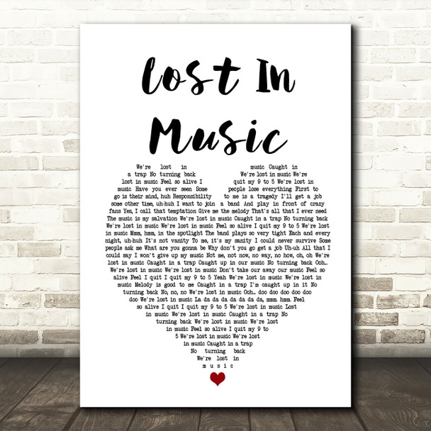Sister Sledge Lost In Music Heart Song Lyric Quote Print