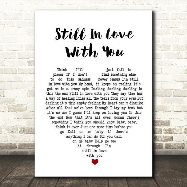 Thin Lizzy Still In Love With You Heart Song Lyric Quote Print