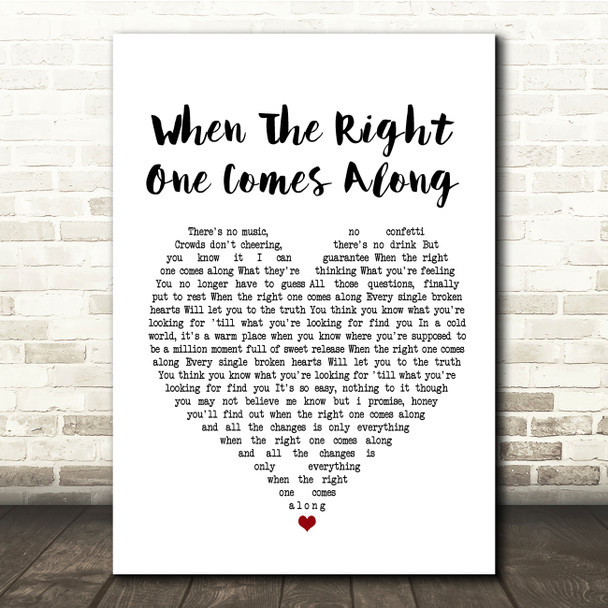 Clare Bowen & Sam Palladio When The Right One Comes Along White Heart Lyric Print