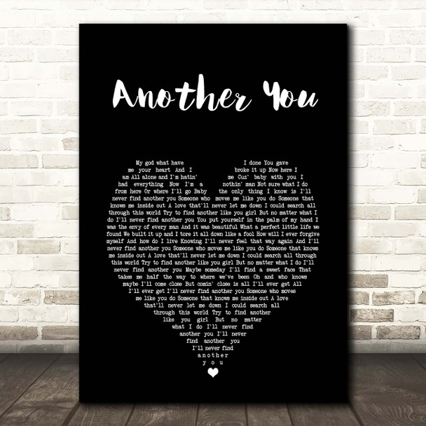 John Rich Another You Black Heart Song Lyric Print