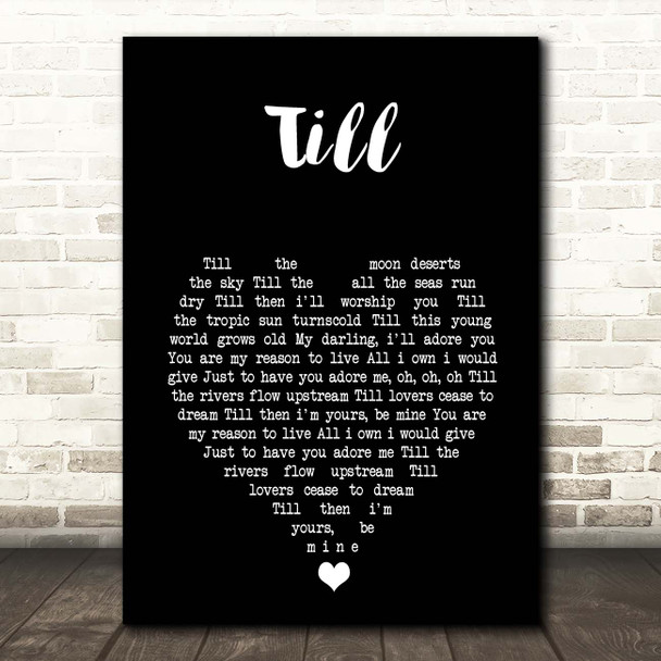 Angels Till Black Heart Song Lyric Print