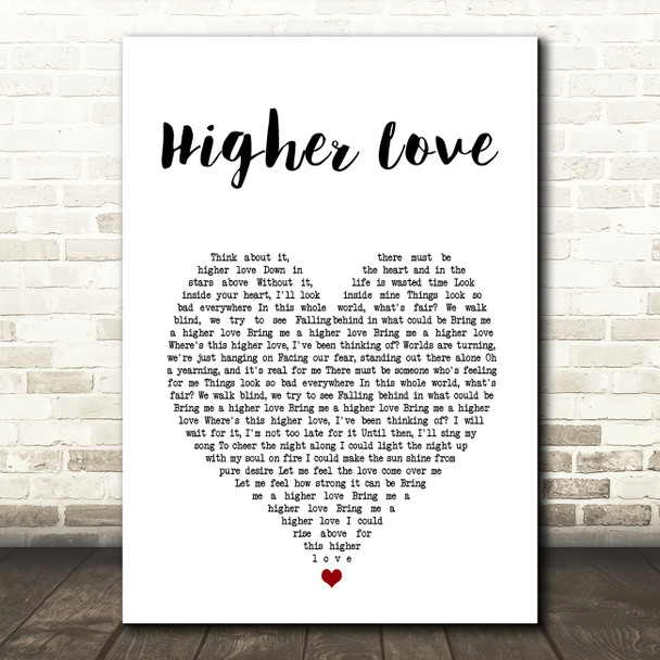 James Vincent McMorrow Higher Love White Heart Song Lyric Music Art Print