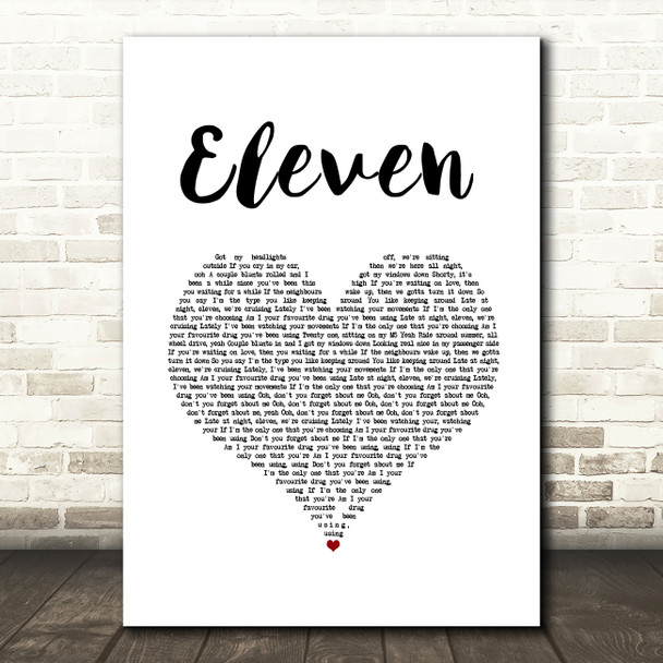 Khalid Eleven White Heart Song Lyric Music Art Print