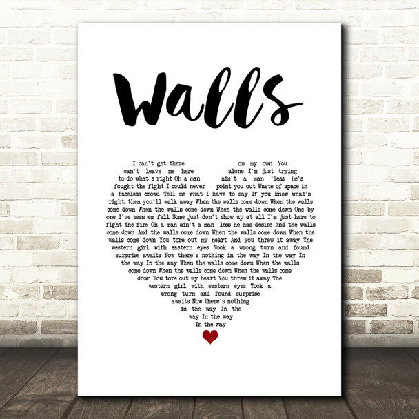 Kings Of Leon Walls White Heart Song Lyric Music Art Print