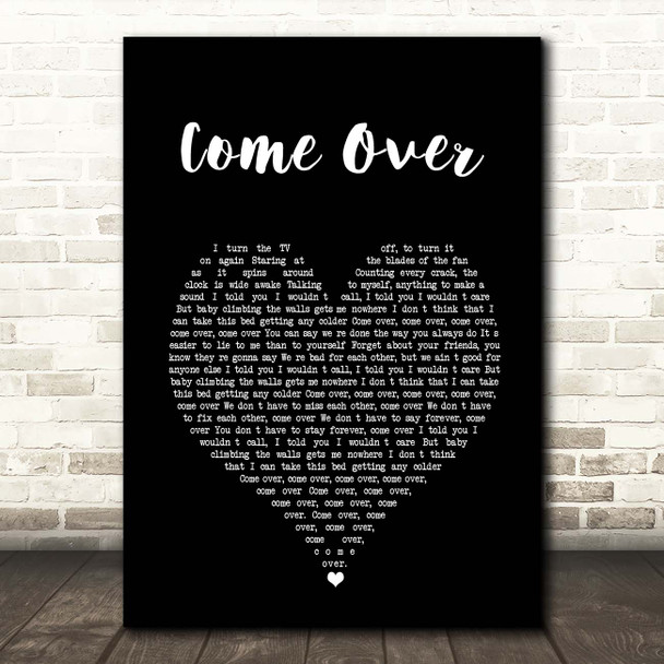 Kenny Chesney Come Over Black Heart Song Lyric Print