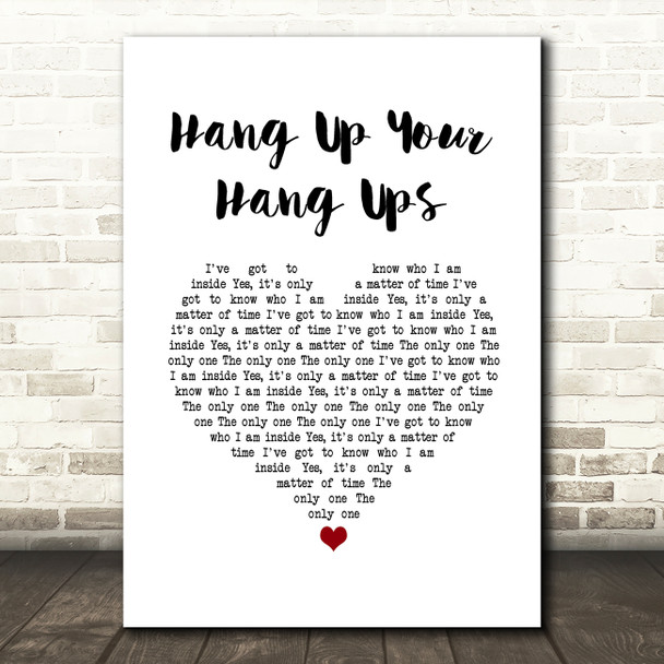 Paul Woolford Hang Up Your Hang Ups White Heart Song Lyric Music Art Print