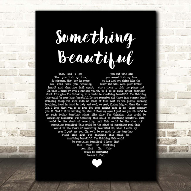 Keywest Something Beautiful Black Heart Song Lyric Print